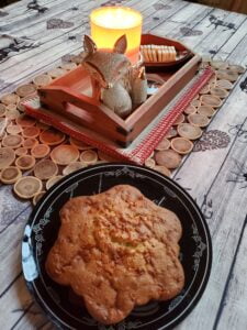 Gâteau au yaourt avec ajout de pomme.